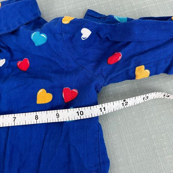 Vintage Piccolo Blue Heart Blouse 4T - Picture 6 of 9